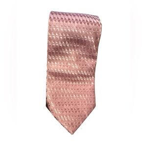 FASCINO Polyester Pink Tie With Micro Detailing Across The Tie Mens Fashion